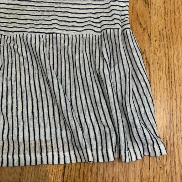 Three dots linen blend striped top - Picture 2 of 7